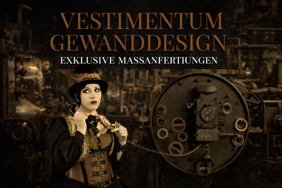 Brautkleider · Hochzeitsanzüge · Extravagante Kleider & Korsetts · Film- und Bühnenkostüme Maßgeschneiderte Gothic-, viktorianische & historische Kleidung. Unikate für Hochzeit, Alltag & Bühne – handgefertigt mit Liebe zum Detail.